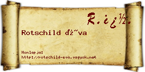 Rotschild Éva névjegykártya